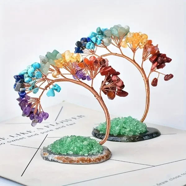 Árvore da Sorte em Cristal Natural: Ornamento de Cura com Pedras Preciosas para Decoração Zen - Image 3