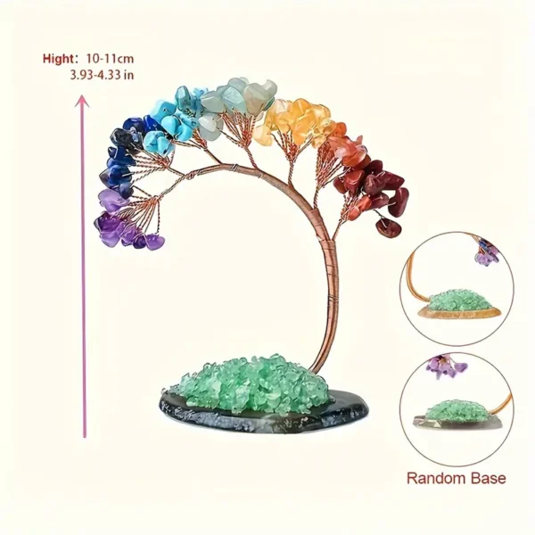 Árvore da Sorte em Cristal Natural: Ornamento de Cura com Pedras Preciosas para Decoração Zen - Image 2